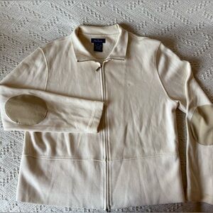 Faconnable Off-White Zip-Up sweater